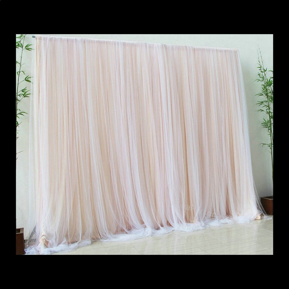 *Wedding* Champagne Tulle Backdrop